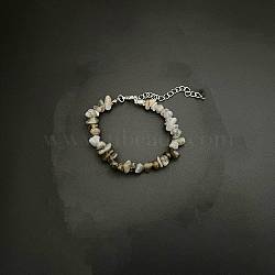 Natural Feldspar Chip Beaded Bracelets for Women(IW6789-38)