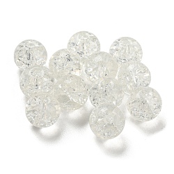 Transparent Spray Painting Crackle Glass Beads, Round, Clear, 8mm, Hole: 1.6mm, 300pcs/bag(GLAA-L046-01B-22)