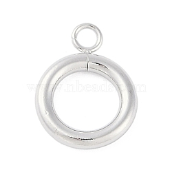 Non-Tarnish 304 Stainless Steel Toggle Clasps, Ring, Stainless Steel Color, 14.5x11x2mm, Hole: 2mm(STAS-L022-424P)