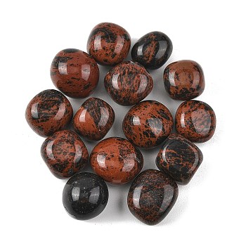 Natural Mahogany Obsidian Beads, Tumbled Stones, No Hole/Undrilled, Nuggets, 20~56x18~30.5x8~28mm
