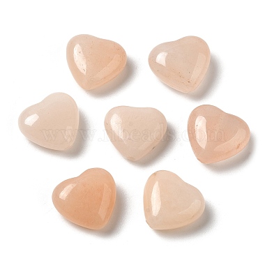 Heart Pink Aventurine Beads