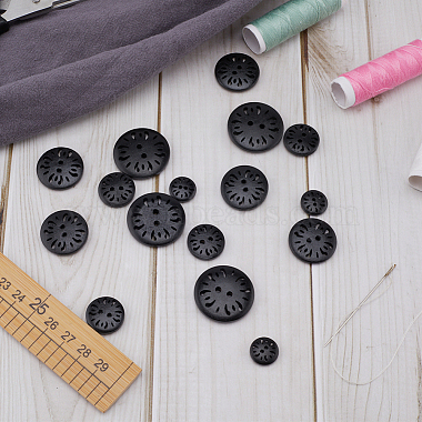 40Pcs 4 Style Flat Round 2-hole Basic Sewing Button(FIND-GF0004-85A)-4