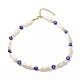 ABS Imitation Pearl & Millefiori Glass Beaded Necklace for Women(NJEW-JN03918)-1