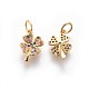 Brass Micro Pave Cubic Zirconia Charms(ZIRC-E161-24G)-1