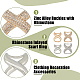 8Pcs 8 Styles 8-shaped Zinc Alloy Buckles with Rhinestone Buckles(FIND-DC0004-10)-4