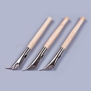 Stainless Steel Pottery Clay Sculpture Wax Tools Set, 17.2~18.2cm, 3pcs/set(AJEW-L072-56)