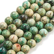 Natural Peruvian Turquoise(Jasper) Beads Strands, Round, 10mm, Hole: 1.2mm, about 37pcs/strand, 15.35''(39cm)(G-Z062-A01-03)