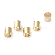 Brass Tube Beads, Long-Lasting Plated, Tube, Real 24K Gold Plated, 6x6mm, Hole: 5.5mm(KK-Y003-76A-G)
