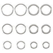 Unicraftale 12Pcs 6 Style 304 Stainless Steel Linking Rings, Ring, Stainless Steel Color, 21~37.5x3~4mm, Inner Diameter: 15~31.5mm, 2pcs/style(STAS-UN0032-06)