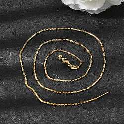 1.2MM Unisex 304 Stainless Steel Box Chain Necklaces, Adjustable Slider Necklaces, Golden, 20.08 inch(51cm)(NJEW-P356-12G)