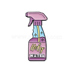 Funny Spray Bottle Enamel Pins, Alloy Brooches for Backpack Clothes, Pearl Pink, 35x15mm(PW-WGCB9E2-03)