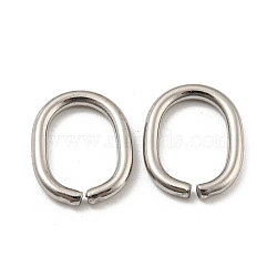 304 Stainless Steel Jump Rings, Open Jump Rings, Oval, Stainless Steel Color, 12 Gauge, 13.5x11x2mm, Inner Diameter: 11x7mm(STAS-L234-144J)