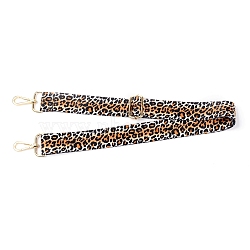 Polyester Adjustable Leopard Pattern Bag Strap, with Zinc Alloy Clasps, for Bag Replacement Accessories, Sandy Brown, 80~140.5x4x0.1cm(FIND-WH0070-35A)