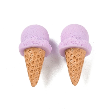 Imitation Food Resin Ice Cream Display Decorations, Dollhouse Decorations Accessories, Plum, 34x16.5mm