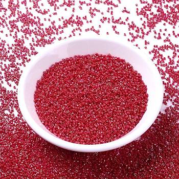 MIYUKI Delica Beads, Cylinder, Japanese Seed Beads, 11/0, (DB0214) Opaque Red Luster, 1.3x1.6mm, Hole: 0.8mm, about 10000pcs/bag, 50g/bag