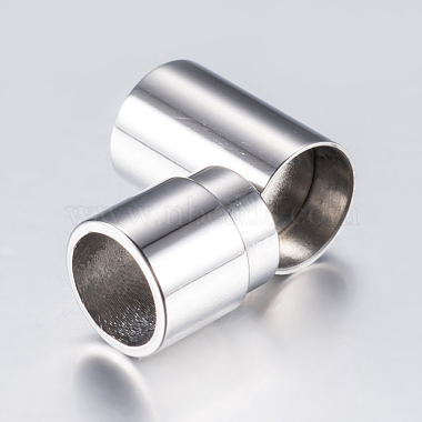 304 Stainless Steel Magnetic Clasps with Glue-in Ends(X-STAS-F132-55P-7mm)-3