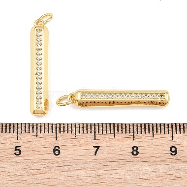 Brass Micro Pave Clear Cubic Zirconia Pendants(CU-CBA7E9C-07G)-3