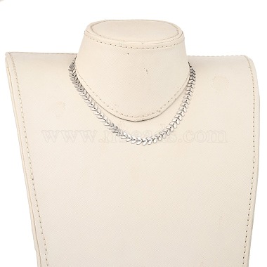 304 Stainless Steel Cobs Chain Necklaces(NJEW-JN02982-01)-4