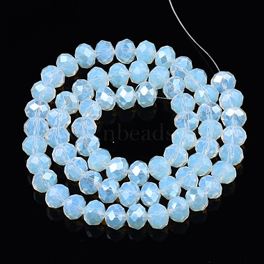 Chapelets de perles en verre galvanoplastique(X-EGLA-A034-J8mm-A10)-4