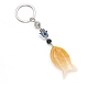 Natural Topaz Jade Fish Keychain(PW-WG77624-03)-1