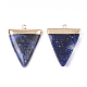 Electroplate Natural Sodalite Pendants(X-G-S344-49A)-2