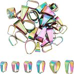 48Pcs 6 Style Ion Plating(IP) & PVD Vacuum Plating 304 Stainless Steel Snap On Bails, Rainbow Color, 4~12x4~11x3~7mm, 8pcs/style(STAS-UN0027-87)
