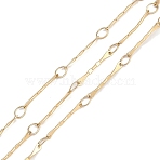 Ion Plating(IP) 304 Stainless Steel Twist Oval Link Chains, Soldered, with Spool, Golden, 13.5x1.5x0.8mm(CHS-K017-04G)