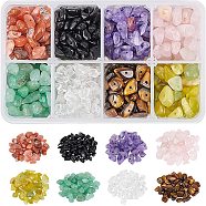 Natural Gemstone and Glass Chip Beads Sets, for Jewelry Making, 5~8x5~8mm, Hole: 1mm(G-NB0001-51)