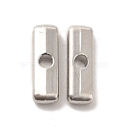 Alloy Beads, Long-Lasting Plated, Cadmium Free & Lead Free, Rectangle, Platinum, 14x4.5x3mm, Hole: 2mm(PALLOY-E024-35P)