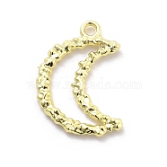 Alloy Pendants, Golden, Moon, 23x16x2mm, Hole: 2mm(FIND-M078-01A-G)