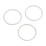 304 Stainless Steel Open Jump Rings, Twist Rings, Stainless Steel Color, 20x1mm, Inner Diameter: 18mm(STAS-I178-06B)