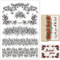 Custom PVC Plastic Clear Stamps, for DIY Scrapbooking, Photo Album Decorative, Cards Making, June Rose, 160x110x3mm(DIY-WH0448-0523)