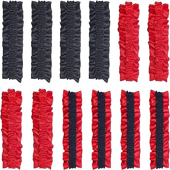 6 Pairs 3 Colors Polyester Elastic Garters, Anti-slip Armbands, Garment Accessories, Mixed Color, 36mm, 2 pairs/color