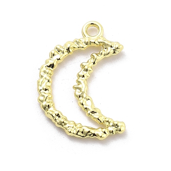 Alloy Pendants, Golden, Moon, 23x16x2mm, Hole: 2mm