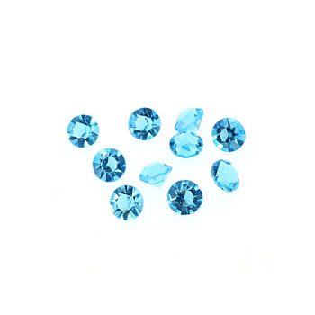 Glass Rhinestone Cabochons, DIY Accessories for Jewelry Pendant Making, Birthstone Color Style Rhinestone, Diamond Shape, Blue Zircon, 3mm, 20pcs/bag