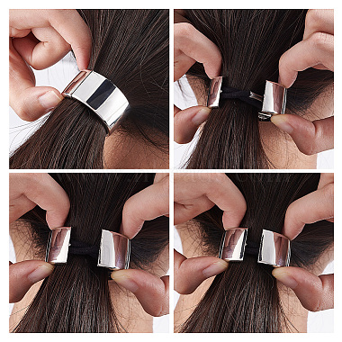 6Pcs 6 Style Rubber Elastic Fiber Hair Ties(OHAR-GO0001-02)-4