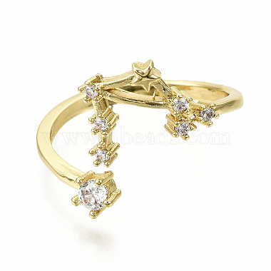 Clear Brass+Cubic Zirconia Finger Rings