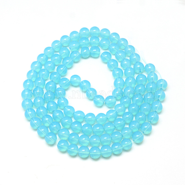 Baking Painted Glass Beads Strands(X-DGLA-Q023-6mm-DB19)-2