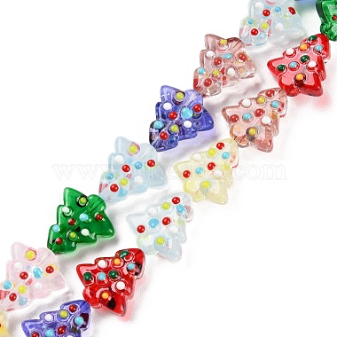 Colorful Christmas Tree Lampwork Beads