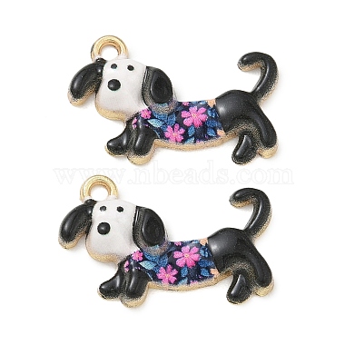 Spray Painted Alloy Enamel Pendants(ENAM-K076-41G-02)-1