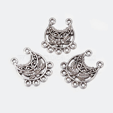 23mm Antique Silver Moon Alloy Links