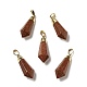 Synthetic Goldstone Pointed Pendants(G-P474-02G-01)-1