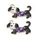 Spray Painted Alloy Enamel Pendants(ENAM-K076-41G-02)-1
