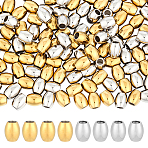 140Pcs 2 Colors 201 Stainless Steel Beads, Rice, Golden & Stainless Steel Color, 5x4mm, Hole: 1.8mm, 70pcs/color(STAS-HY0002-21)