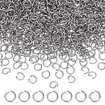 1000Pcs Tarnish Resistant 304 Stainless Steel Open Jump Rings, Round, Stainless Steel Color, 9x1.2mm, 17 Gauge, Inner Diameter: 7mm(STAS-ME0002-14)
