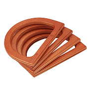 Wooden D Shape Handles Replacement, for Handmade Bag Handbags Purse Handles, Sandy Brown, 8.5x11.95x0.9cm(FIND-PH0015-91)