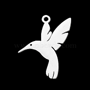 201 Stainless Steel Pendants, Laser Cut, Hummingbird, Stainless Steel Color, 22x18.5x1mm, Hole: 1.5mm(STAS-S105-LA404-1)