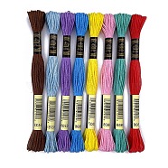 8 Skeins 8 Colors 6-Ply Crochet Threads, Embroidery Floss, Mercerized Cotton Yarn for Lace Hand Knitting, Mixed Color, 1mm, about 8.75 Yards(8m)/skein, 1 skein/color(PW-WG76952-06)