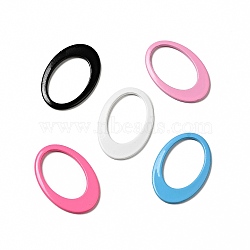 Spray Painted 201 Stainless Steel Linking Rings, Oval, Mixed Color, 18x12x1mm, Inner Diameter: 8.5x13mm(STAS-G304-05)