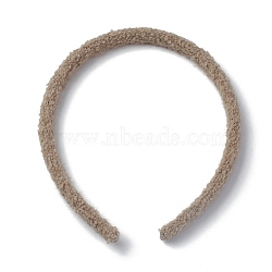 Plastic Headbands, with Wool Yarn Wrapped, Hair Decorate Accessories, Tan, 12mm, Inner Diameter: 111mm(OHAR-D008-01B)